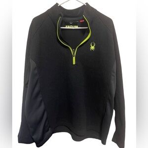 Spyder Core Sweater. 1/4 zip green/black Fleece Pullover